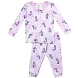 NEW ESME girl's coquette unicorn long sleeve pajama set in pink